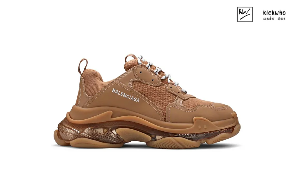 balenciaga triple s sneaker ''clear sole - light camel''