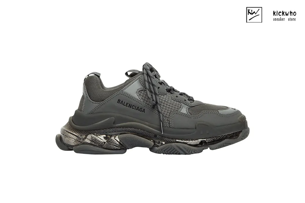 balenciaga triple s sneaker ''clear sole - dark grey''