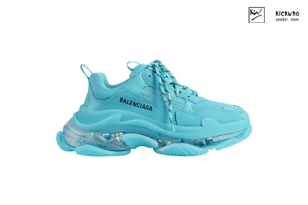 balenciaga wmns triple s sneaker ''clear sole - turquoise''