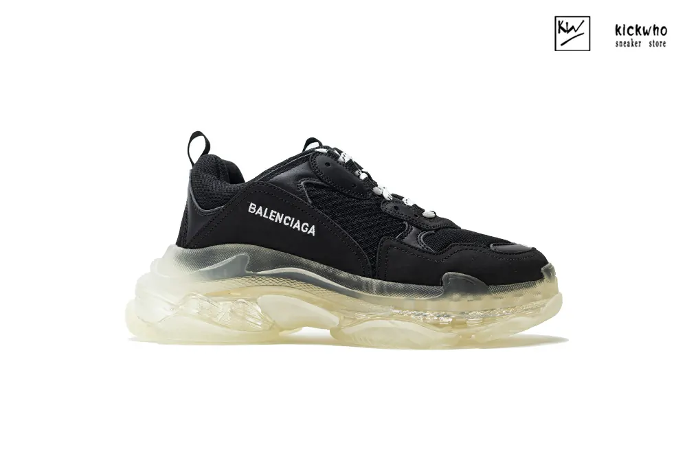 balenciaga wmns triple s sneaker ''clear sole - black transparent''