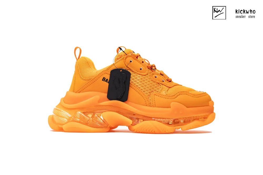 balenciaga triple s sneaker ''clear sole - orange''