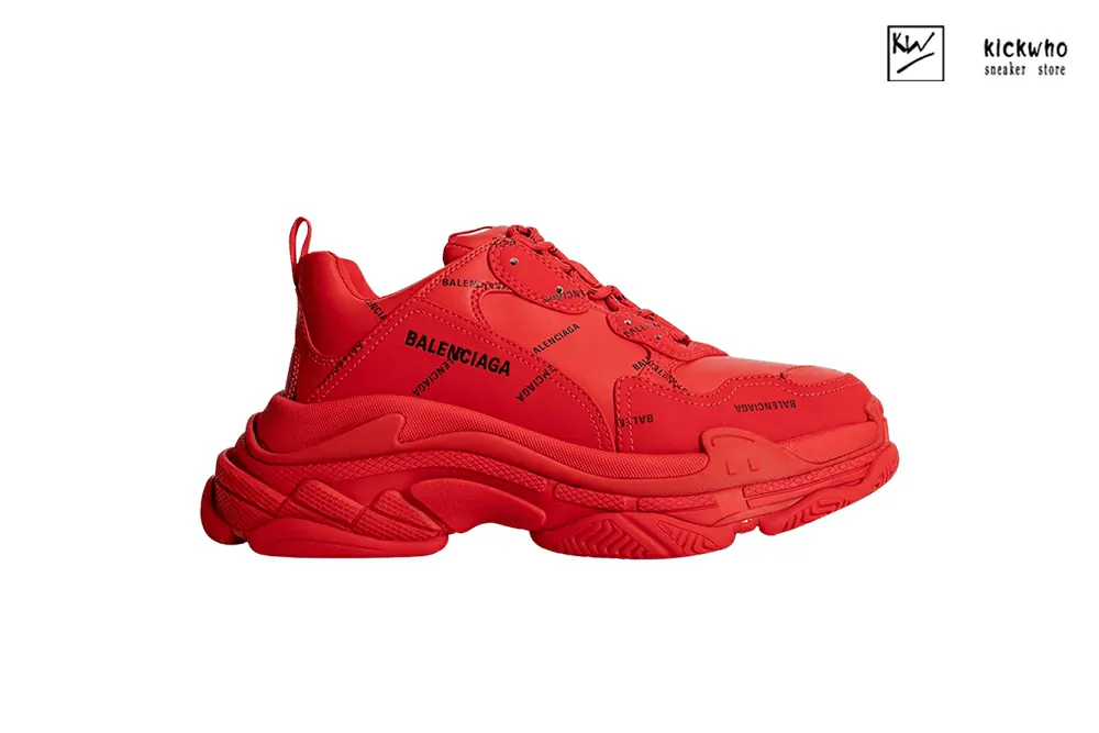 balenciaga wmns triple s sneaker ''all over logo - bright red''