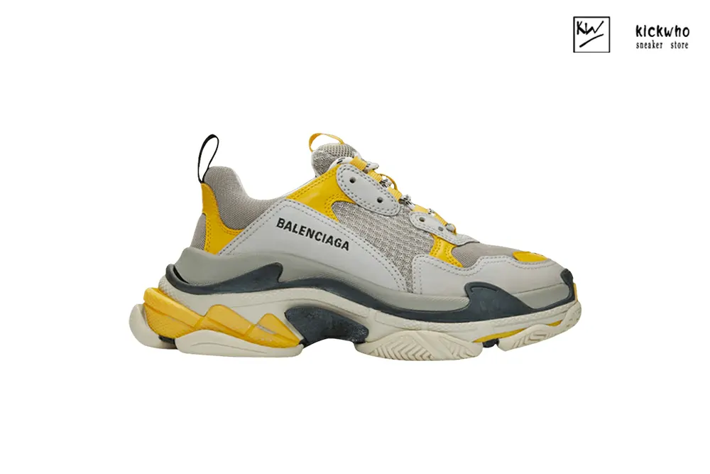 balenciaga wmns triple s trainer ''yellow grey''