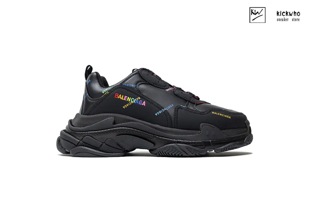 balenciaga wmns triple s sneaker ''black color logo''