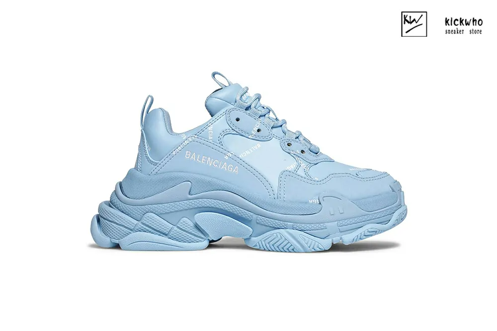 balenciaga wmns triple s sneaker ''allover logo - light blue''