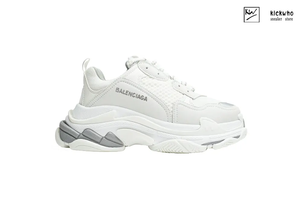 balenciaga triple s trainer ''white-sliver logo''