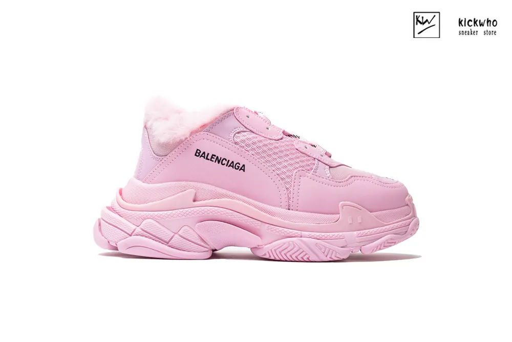 balenciaga triple s trainer ''pink'' plush pink