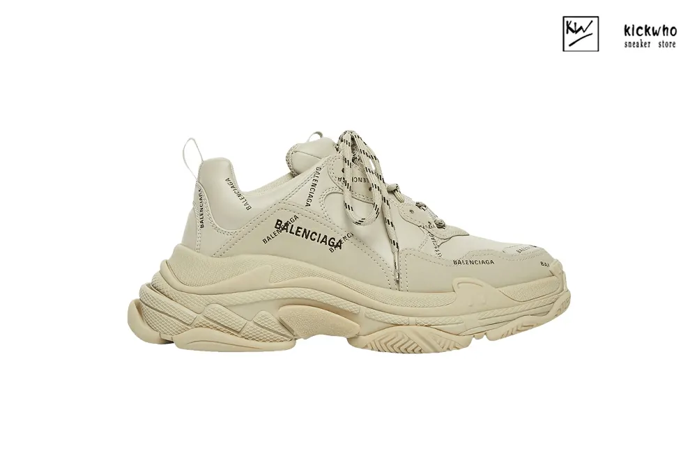 balenciaga wmns triple s sneaker ''all over logo - beige''