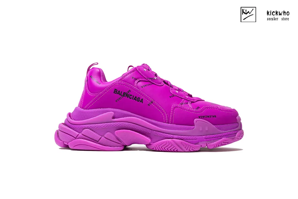 balenciaga wmns triple s sneaker ''all over logo - fuchsia''