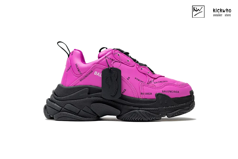 balenciaga triple s sneaker ''allover logo - red fluo black''