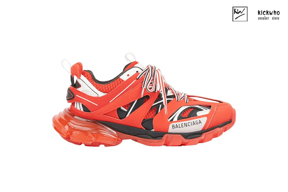 balenciaga track sneaker ''clear sole - red''