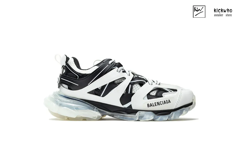 balenciaga track sneaker ''clear sole - white black''