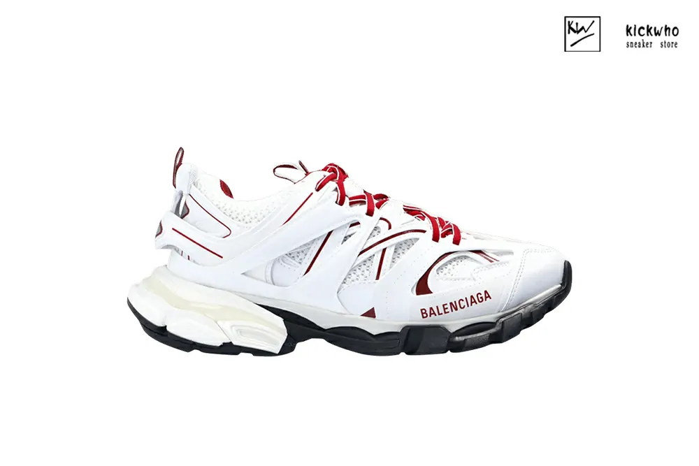 balenciaga wmns track sneaker ''white red''