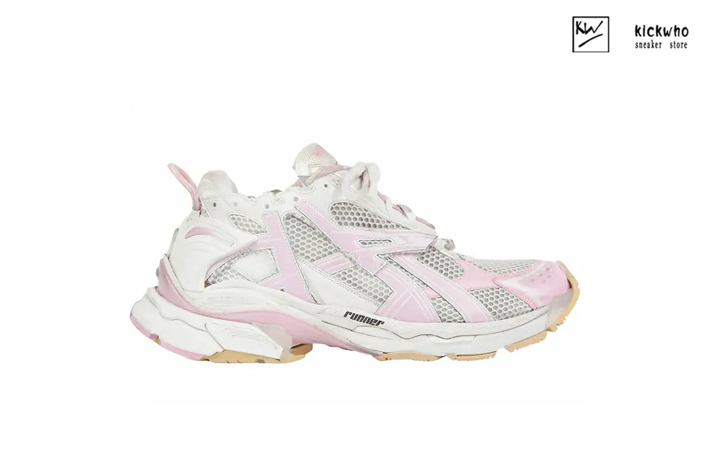 balenciaga runner pink white