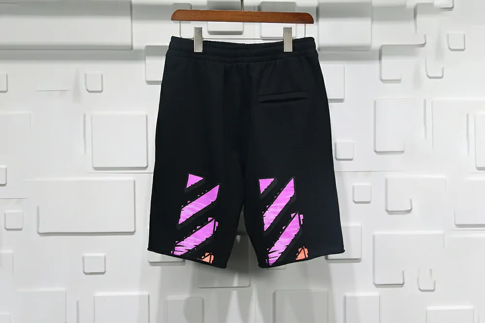 offwhite pink diagonal shorts