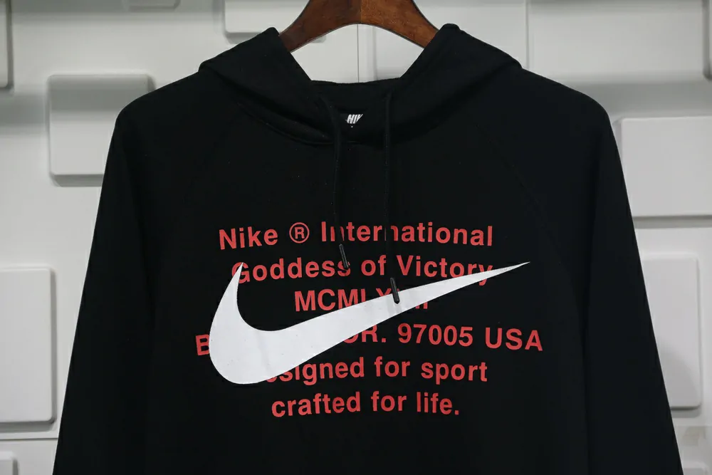 nike nsw swoosh pullover hoodie black