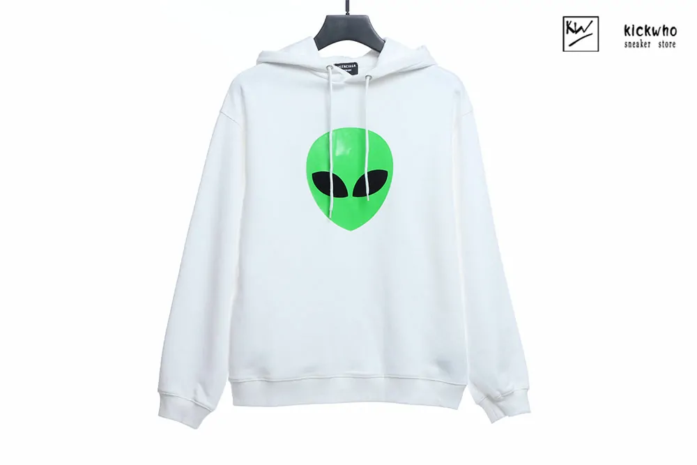 balenciaga alien hoodie white