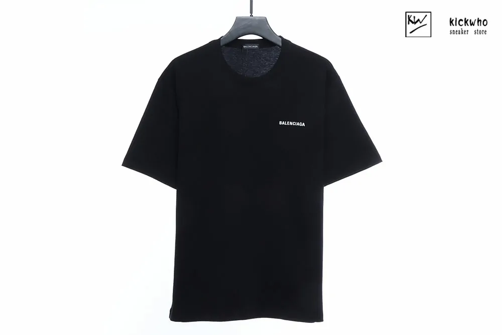 balenciaga logo letters tee black