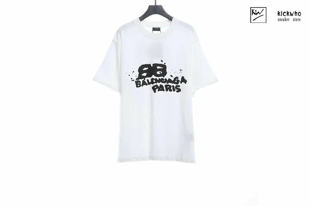 balenciaga hand drawn bb t-shirt white