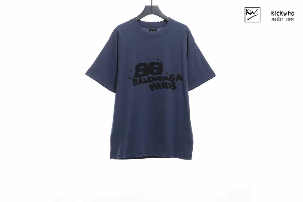 balenciaga hand drawn bb t-shirt purple