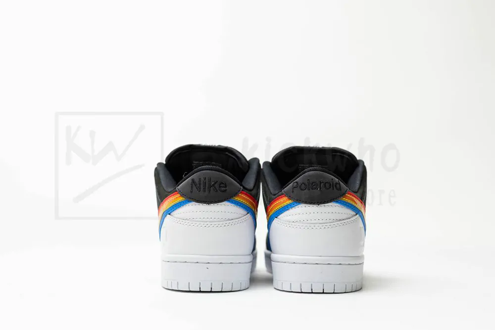 polaroid x nike sb dunk low black rainbow