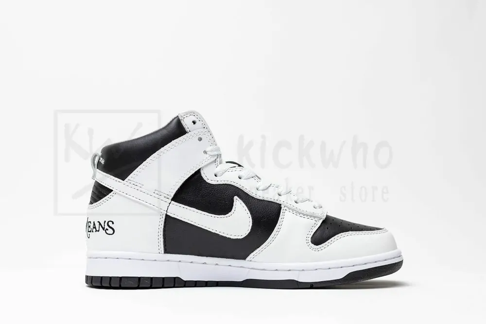 sup x nike sb dunk high by any means white black