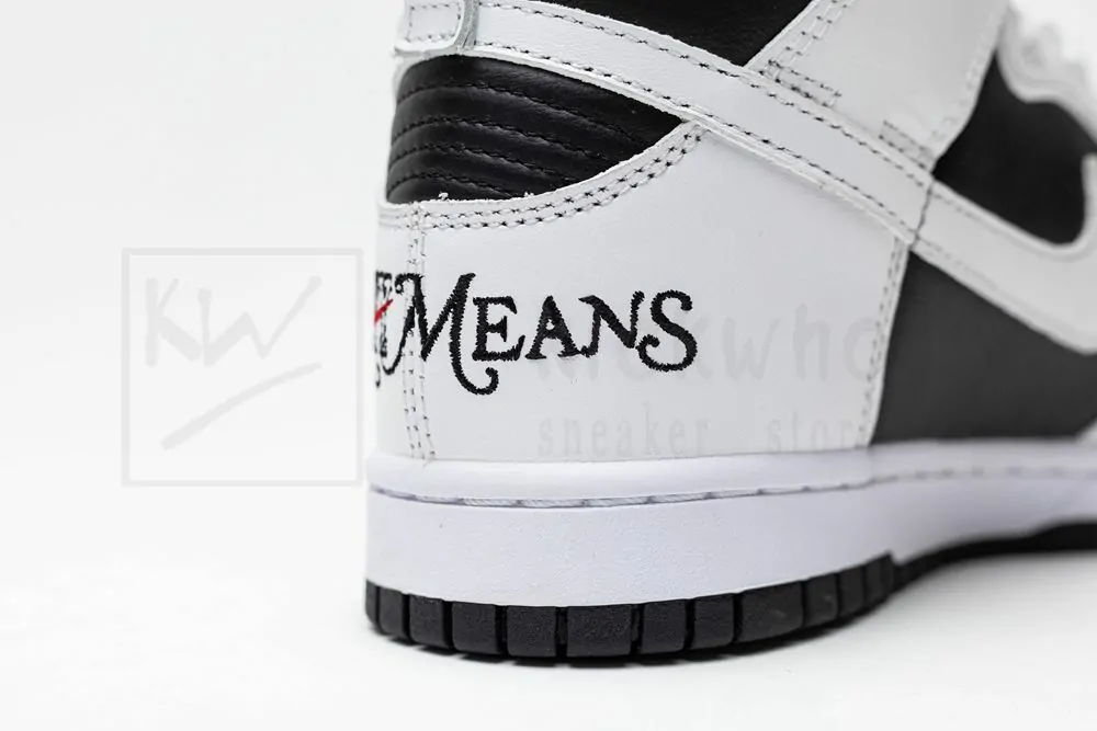 sup x nike sb dunk high by any means white black