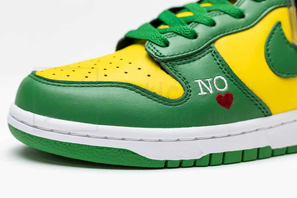 sup x nike sb dunk high by any means green yellow