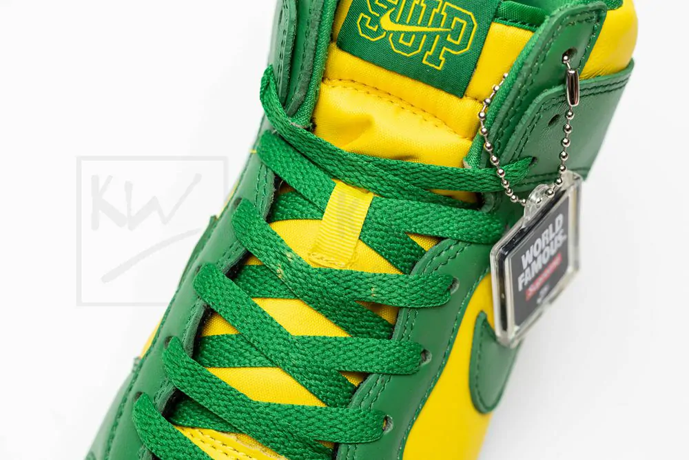 sup x nike sb dunk high by any means green yellow