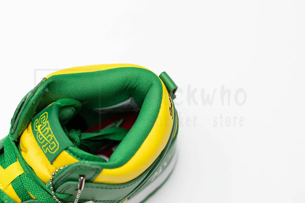 sup x nike sb dunk high by any means green yellow