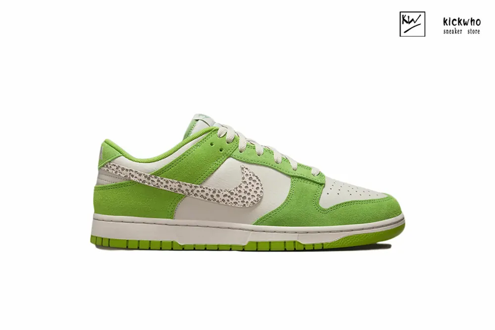 nike dunk low as safari swoosh chlorophyll