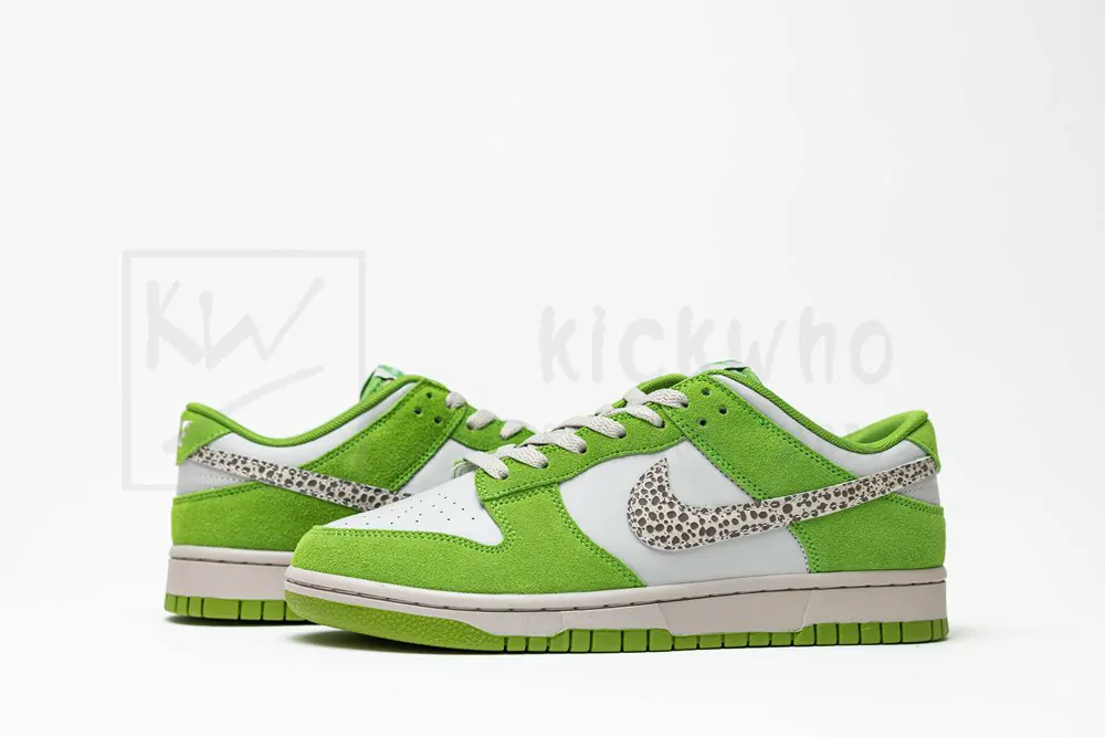 nike dunk low as safari swoosh chlorophyll