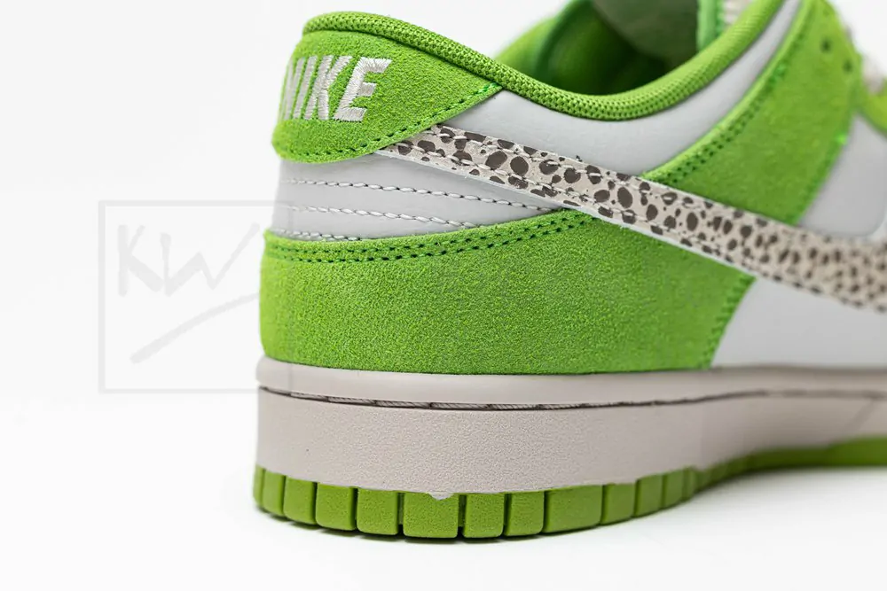 nike dunk low as safari swoosh chlorophyll