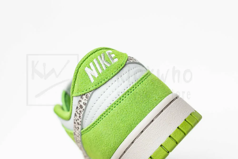 nike dunk low as safari swoosh chlorophyll