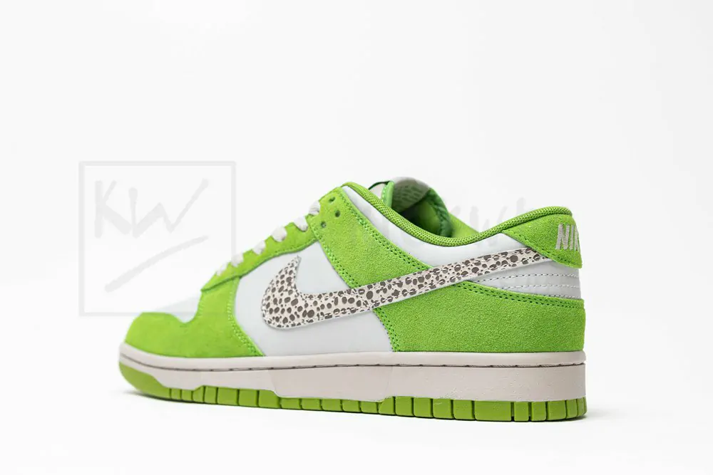 nike dunk low as safari swoosh chlorophyll