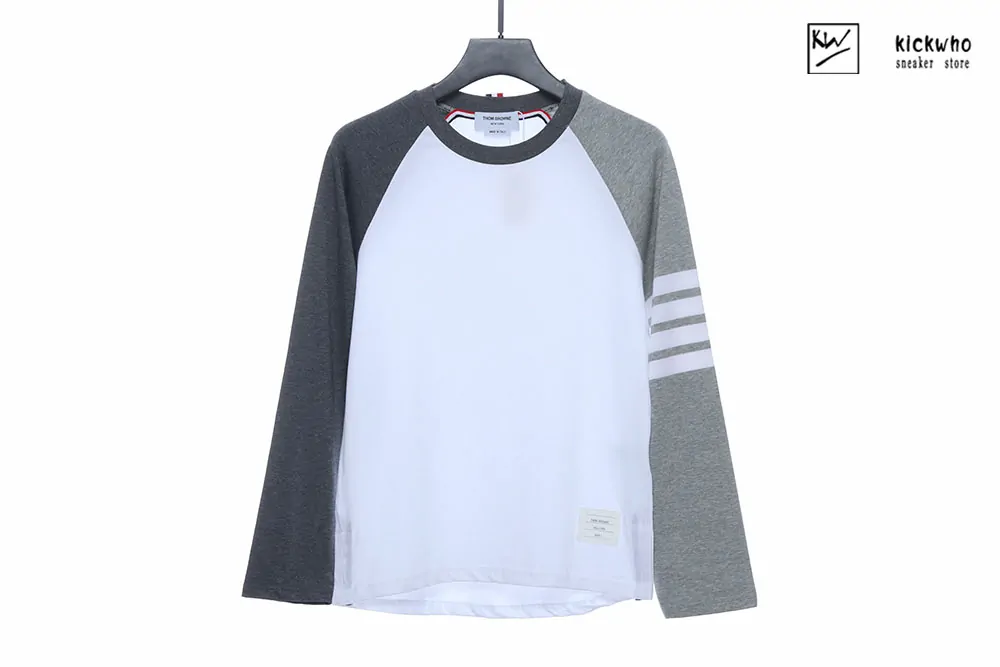 thom browne color patches grey t-shirt