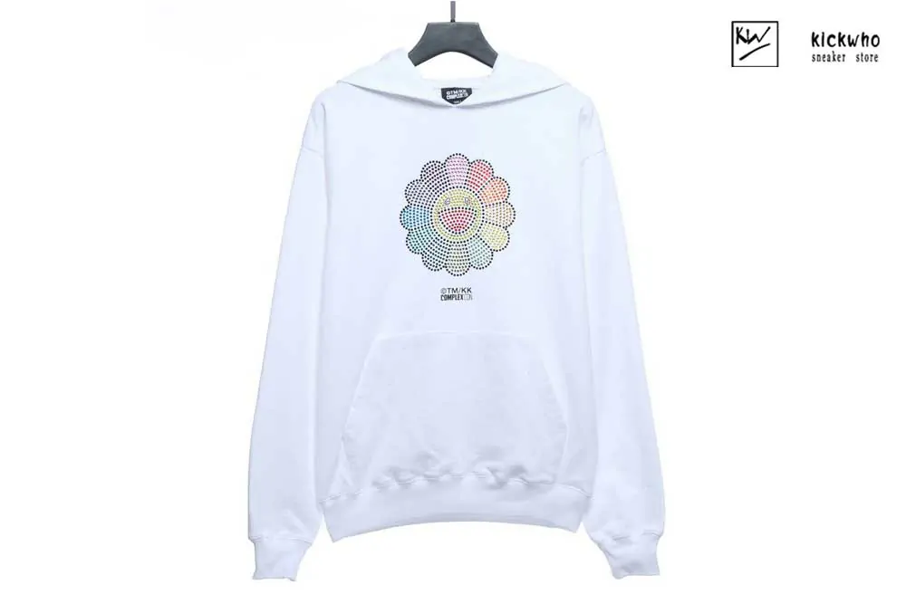 takashi murakam x swarovski hoodie white