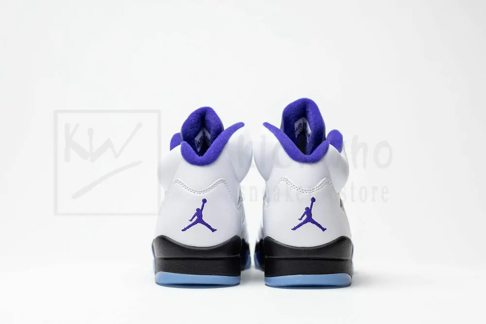 air jordan 5 white/dark concord-black