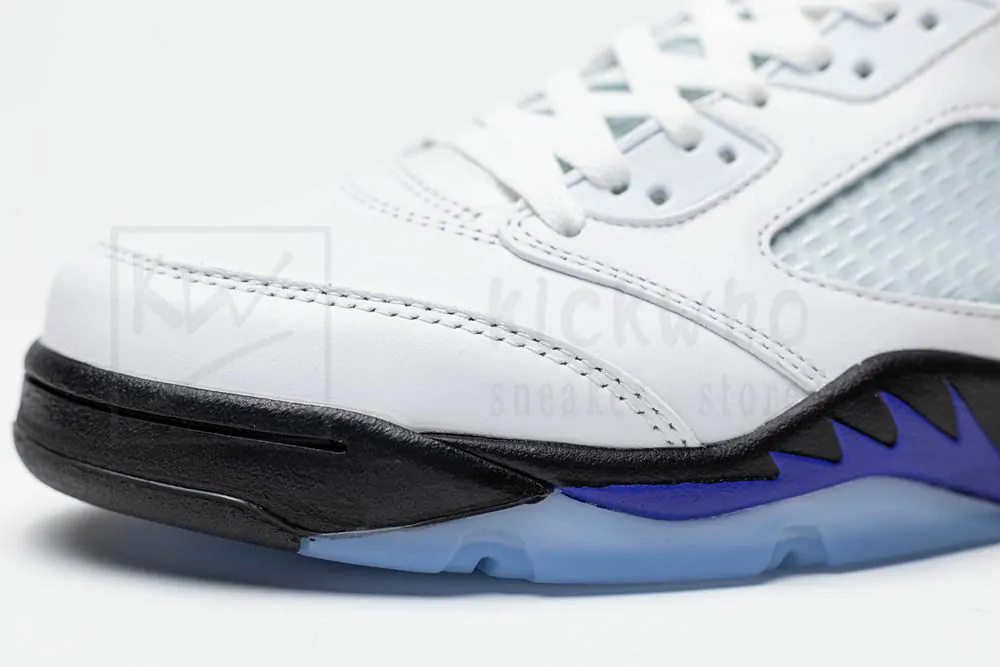 air jordan 5 white/dark concord-black