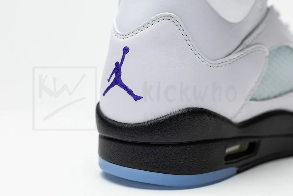 air jordan 5 white/dark concord-black