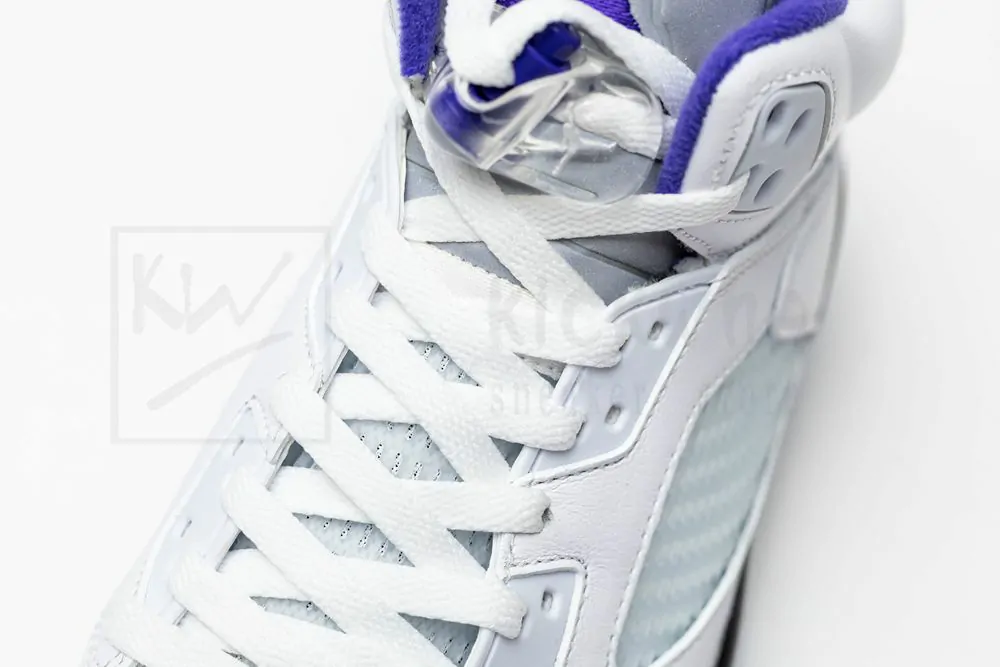 air jordan 5 white/dark concord-black