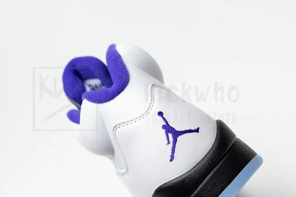 air jordan 5 white/dark concord-black