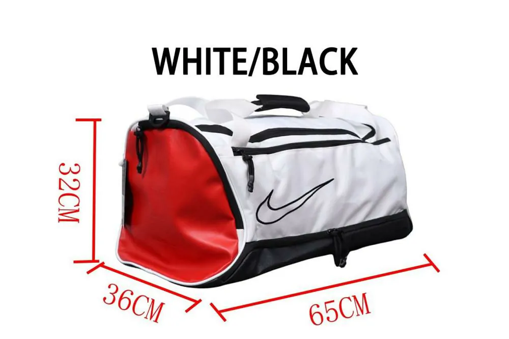 nike duffle bag white