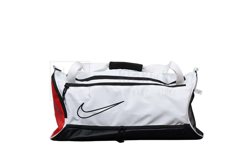 nike duffle bag white