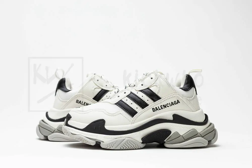 ad*s x balenciaga triple-s black white