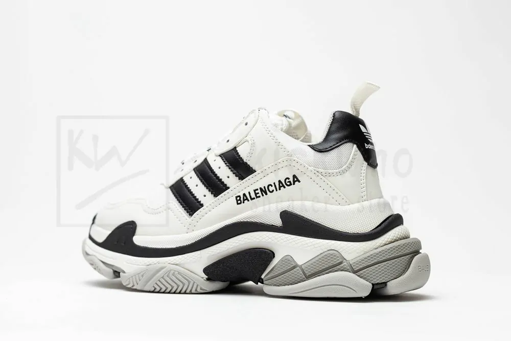 ad*s x balenciaga triple-s black white