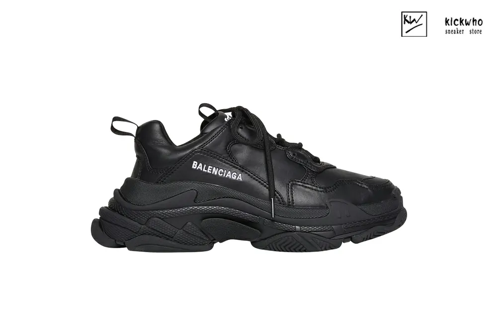 balenciaga triple s sneaker in leather black