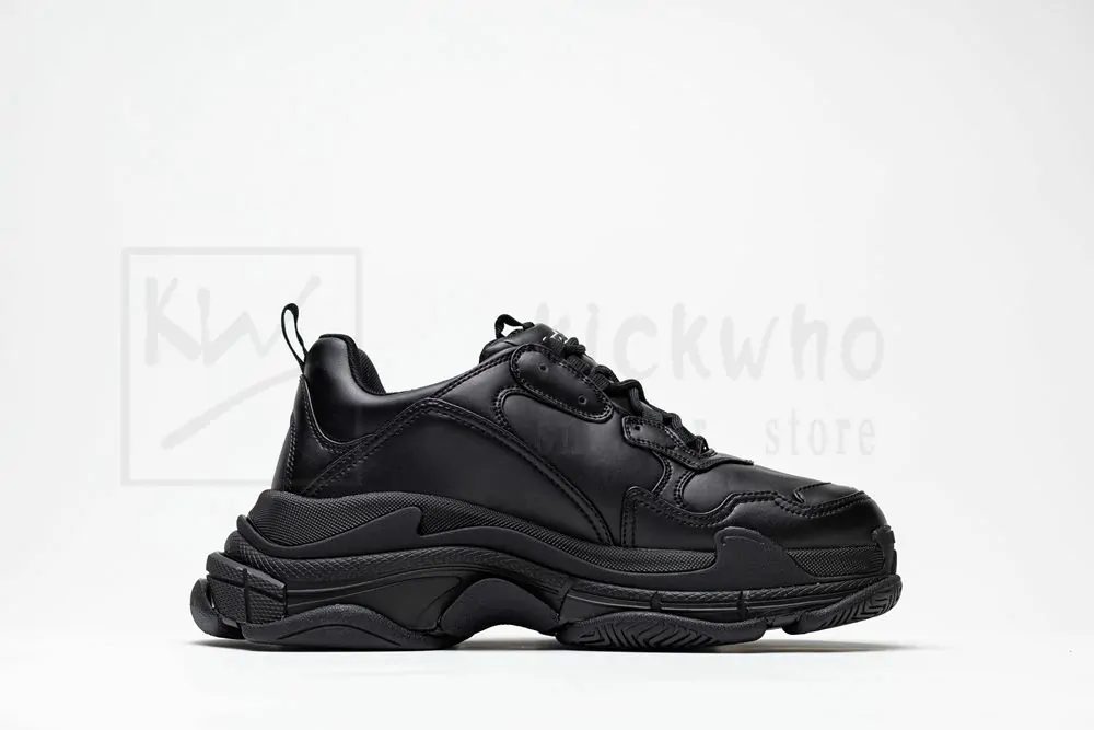 balenciaga triple s sneaker in leather black