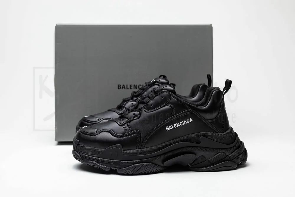 balenciaga triple s sneaker in leather black