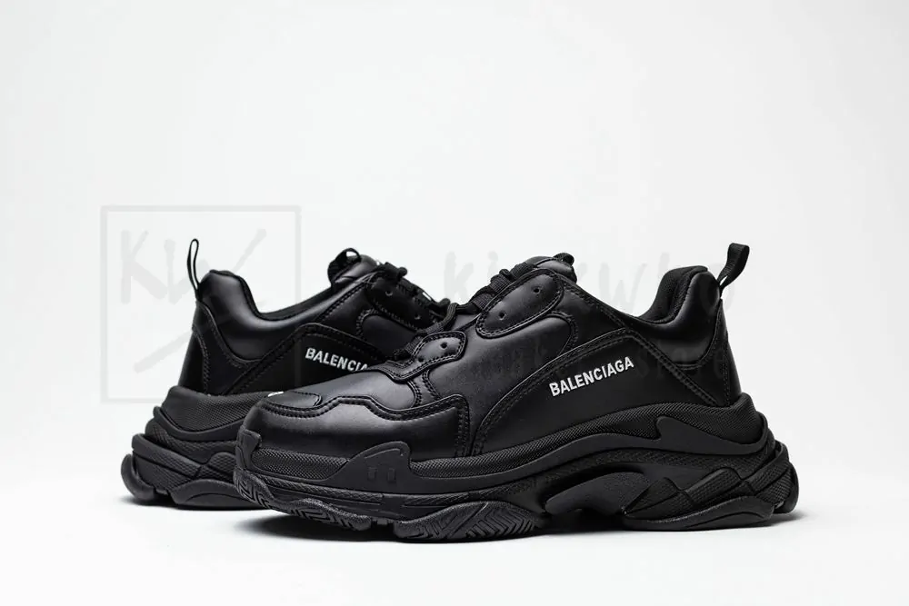 balenciaga triple s sneaker in leather black